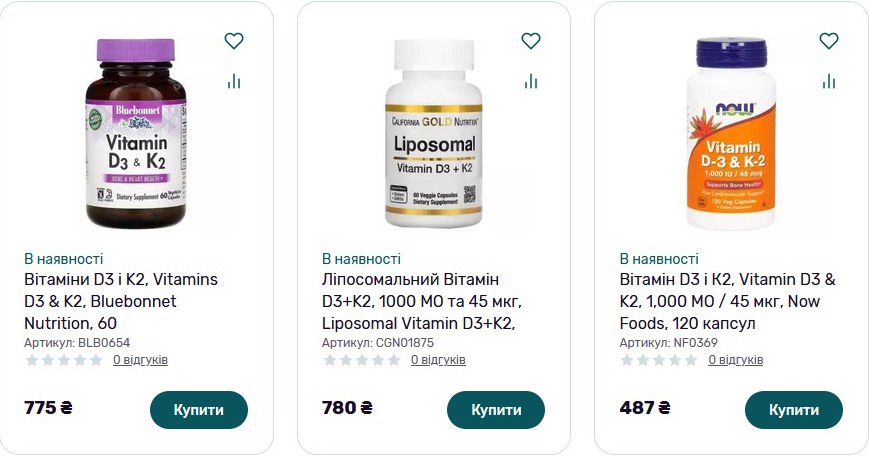 D3+K2 = користь більша, ніж подвійна